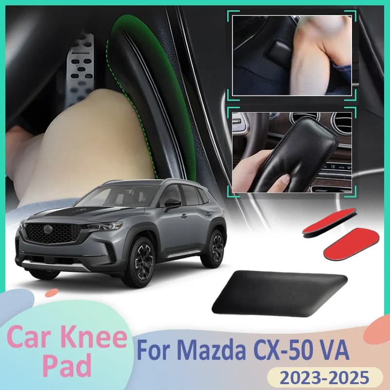 For Mazda CX-50 VA SUV 2023~2025 2024 Car Leg Knee Pad PU Foot Lether Center Control Elbow Cushion Armrest Interior Support Rest