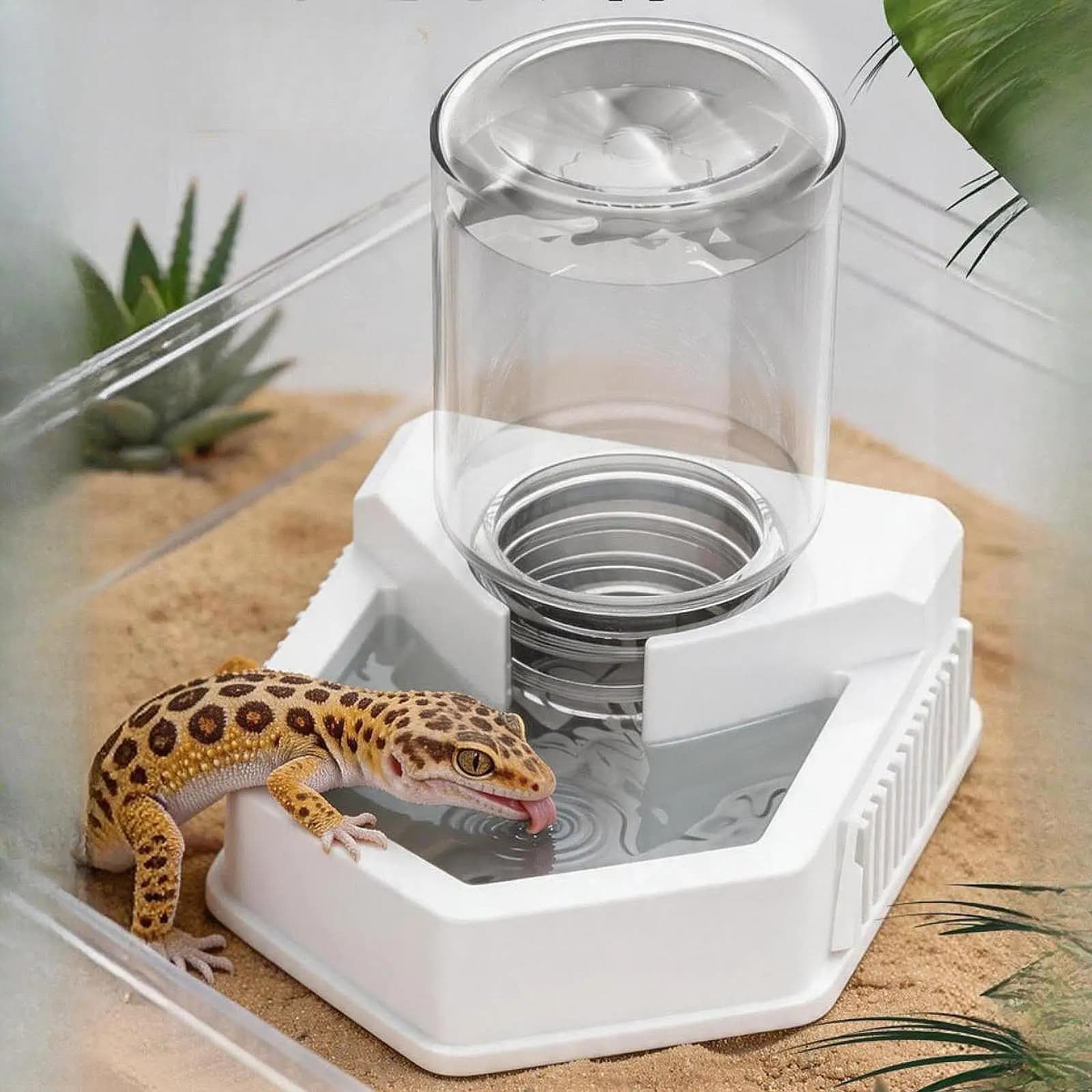 Reptile Food Feeder Bowl Water Dispenser Drinking Tool Pet Supplies Ornament Gifts Reusable Sturdy for Geckos Snakes Tortoise
