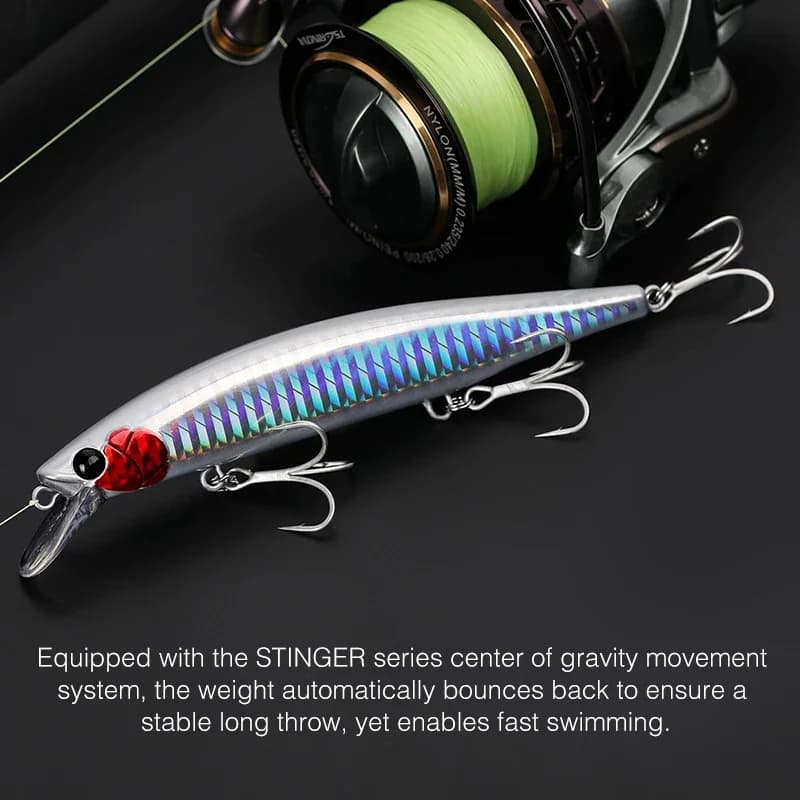 TSURINOYA IMP 115S Ultra Long Casting Affondamento Minnow Slim Lure 115mm 20g Shore Pesca Spigola Barracuda Power Fishing Esca dura