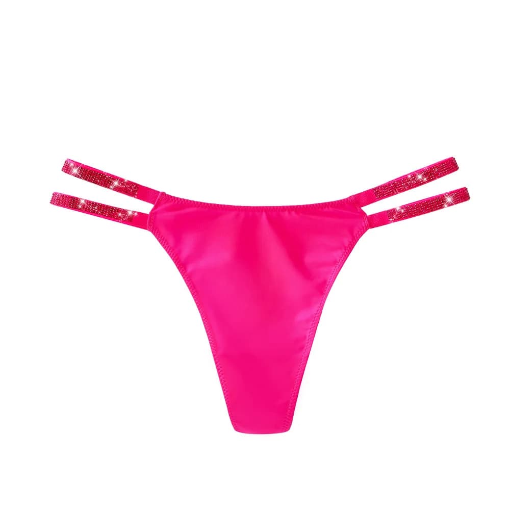 Sexy Panties Women Thongs Rhinestones Diamonds G-string Sports Thong Low Waist Shorts Briefs T-back Fitness S-XL