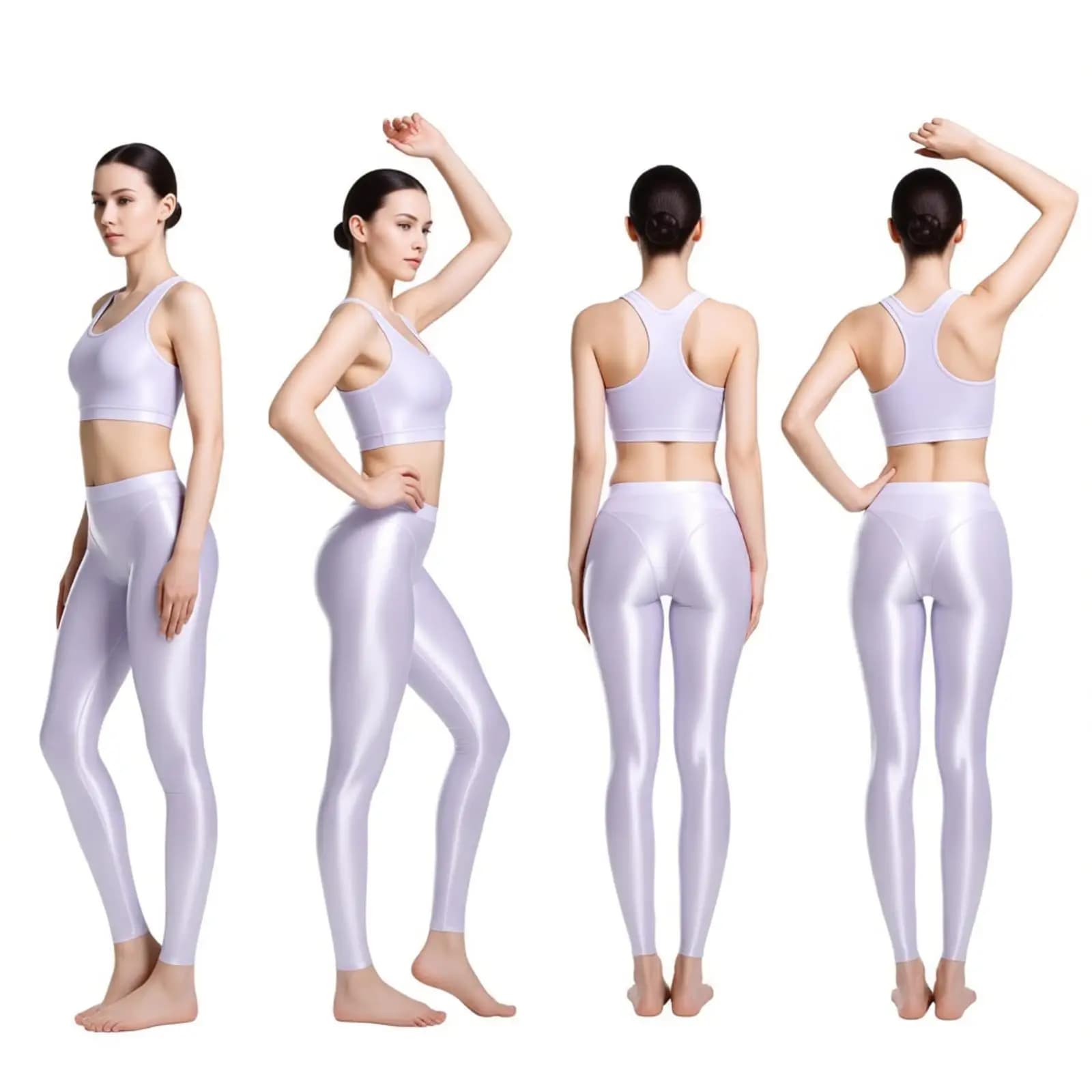 Leggings lucidi da donna, pantaloni, calze elasticizzate, lingerie sexy, calze a vita alta, collant per yoga, fitness e sport