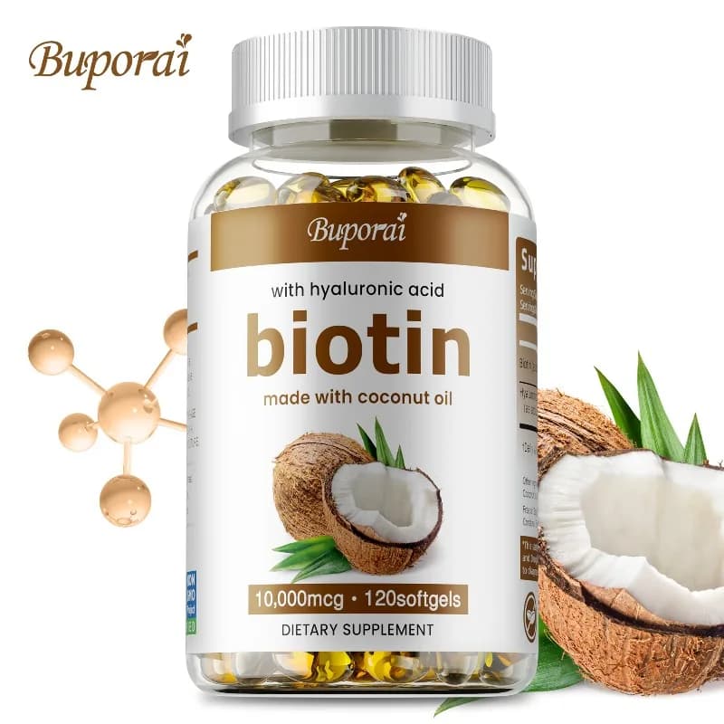 Biotin with Hyaluronic Acid - Hydrates Skin, Reduce Fine Lines, Promote Skin Elasticity and Radiance, Maintain Vitality