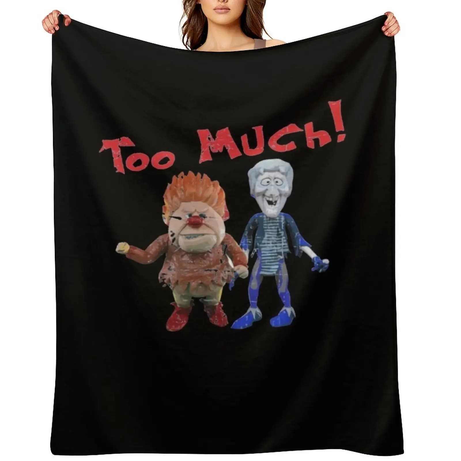 Heat Miser and Snow Miser from The Year Without a Santa Throw Blanket Designers Luxury St for babies Extra Large Throw Blankets
