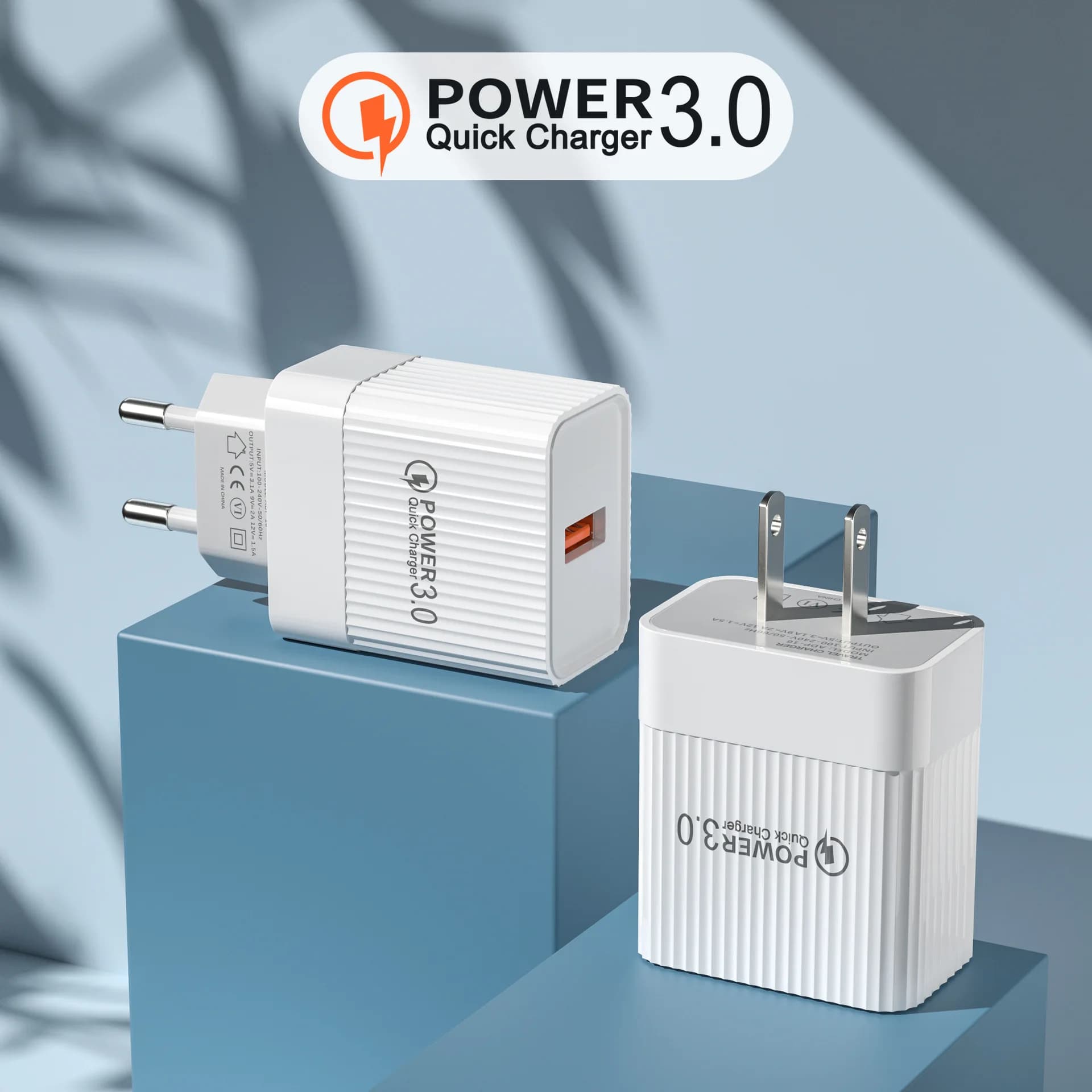 Caricatore USB da 18 W Android Ricarica rapida universale USB A Quick Charge3.0 Adattatore di alimentazione da viaggio per Iphone Huawei P60 Samsung Xiaomi