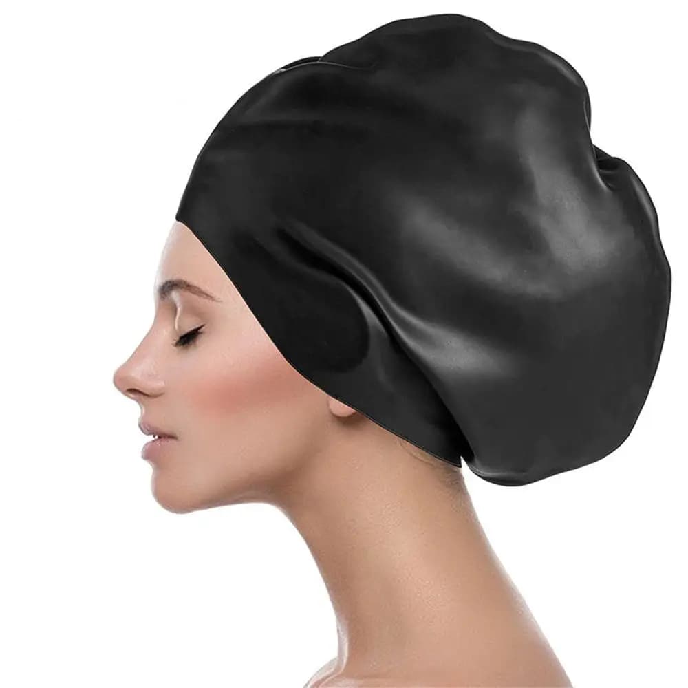 Cuffia da Nuoto Extra Large per Dreadlocks, Protegge le Orecchie, Cappello in Silicone per Capelli Lunghi