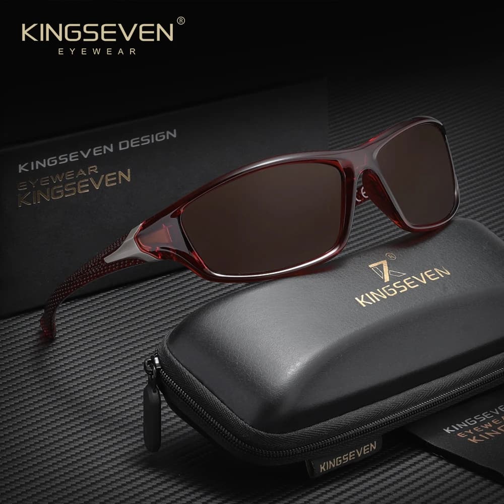 KINGSEVEN Occhiali da sole protettivi anti-UV Sport Ciclismo Occhiali da equitazione Outdoor MTB Occhiali da bici da strada polarizzati UV400 casual