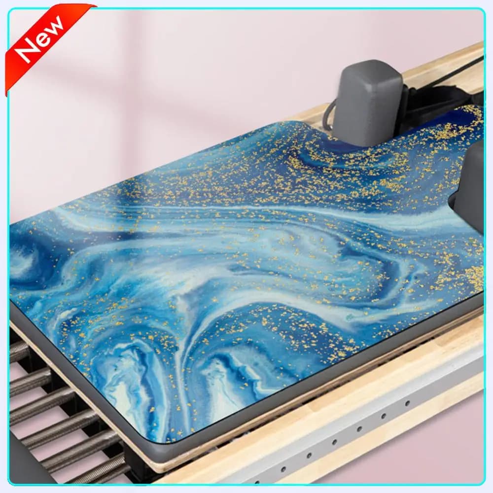 Pilates Reformer Absorbent Mat, Scamosciata Rubber Yoga Mat, Portable Cover for Balance Training