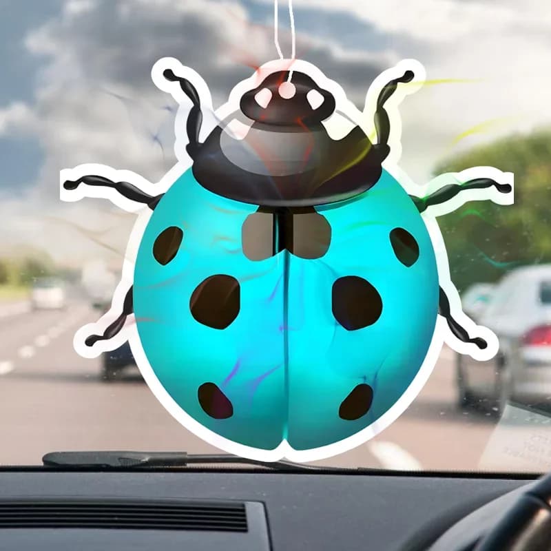 1 pcs magic shape seven stars coccinella perfume tablet deodorant for car, hanging deodorant for scented environments pendant mirror retrovisore