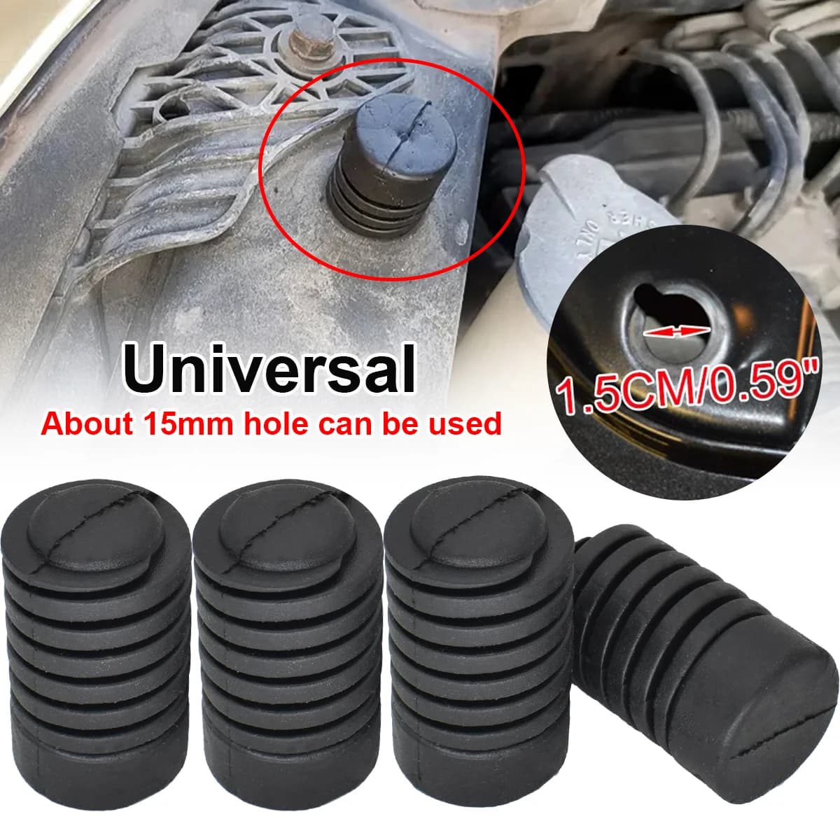 Universal Car Bonnet Hood Tronco Portellone Tampone in gomma Porta Copertura del motore Antiurto Cuscino Pad Bande Pier Shock Stop Block