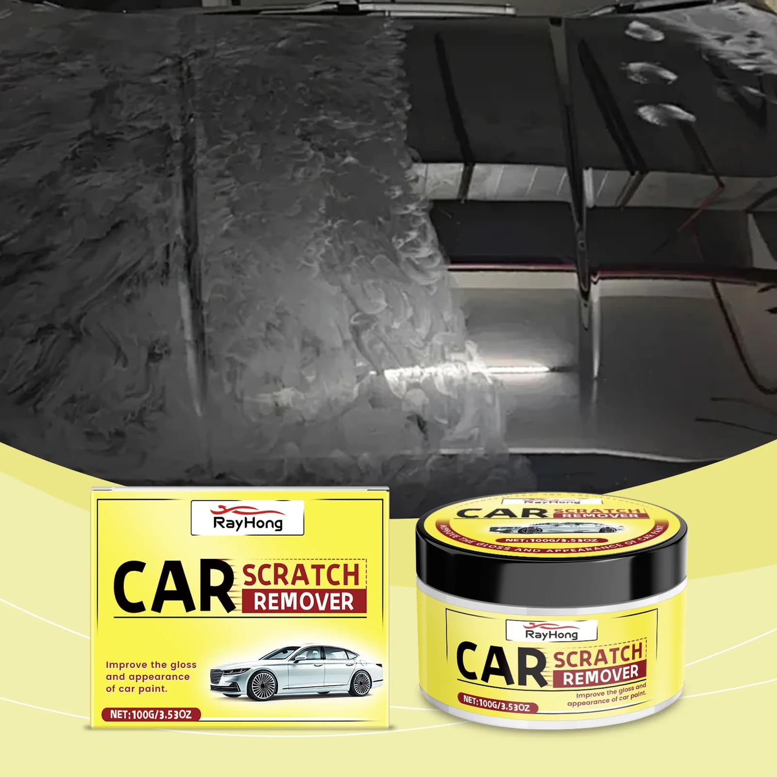 Car Scratch Repair Wax: For Cleaning Car Paint Scratches & Rust Stains, Removing Dirt, and Maintaining Car Paint