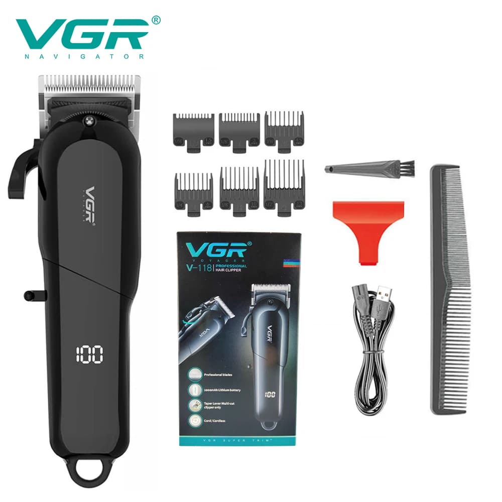Hair cutter VGR Hair cutter Professional hair cutter with USB charging men's electric hair cutter V-118