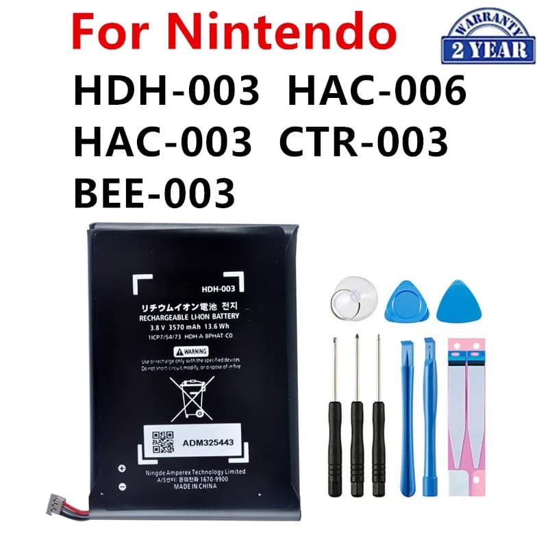 HDH-003 HAC-003/006 CTR-003 BEE-003 Batteria per Nintend Switch Lite Gioco Nintendo 3DS 2DS XL Switch Console 2017 + Strumenti