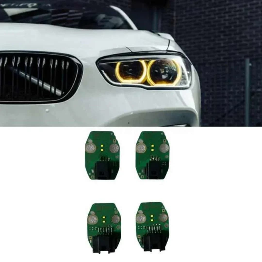 Un set Faro LED Modulo DRL Modulo Luce Bordo Giallo Limone Per BMW Serie 1 F20 F21 lci 2015 2016 2017 2018 2019