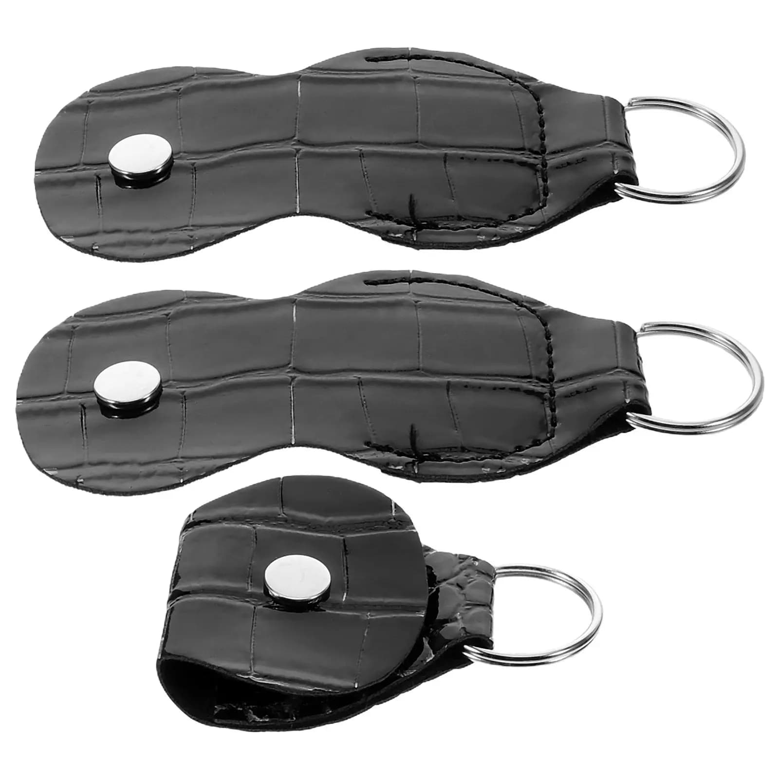 Set di 3 Portaplettro per Chitarra, Mini Portachiavi, Borsa Porta Plettri, Organizzatore Portatile per Accessori Chitarra