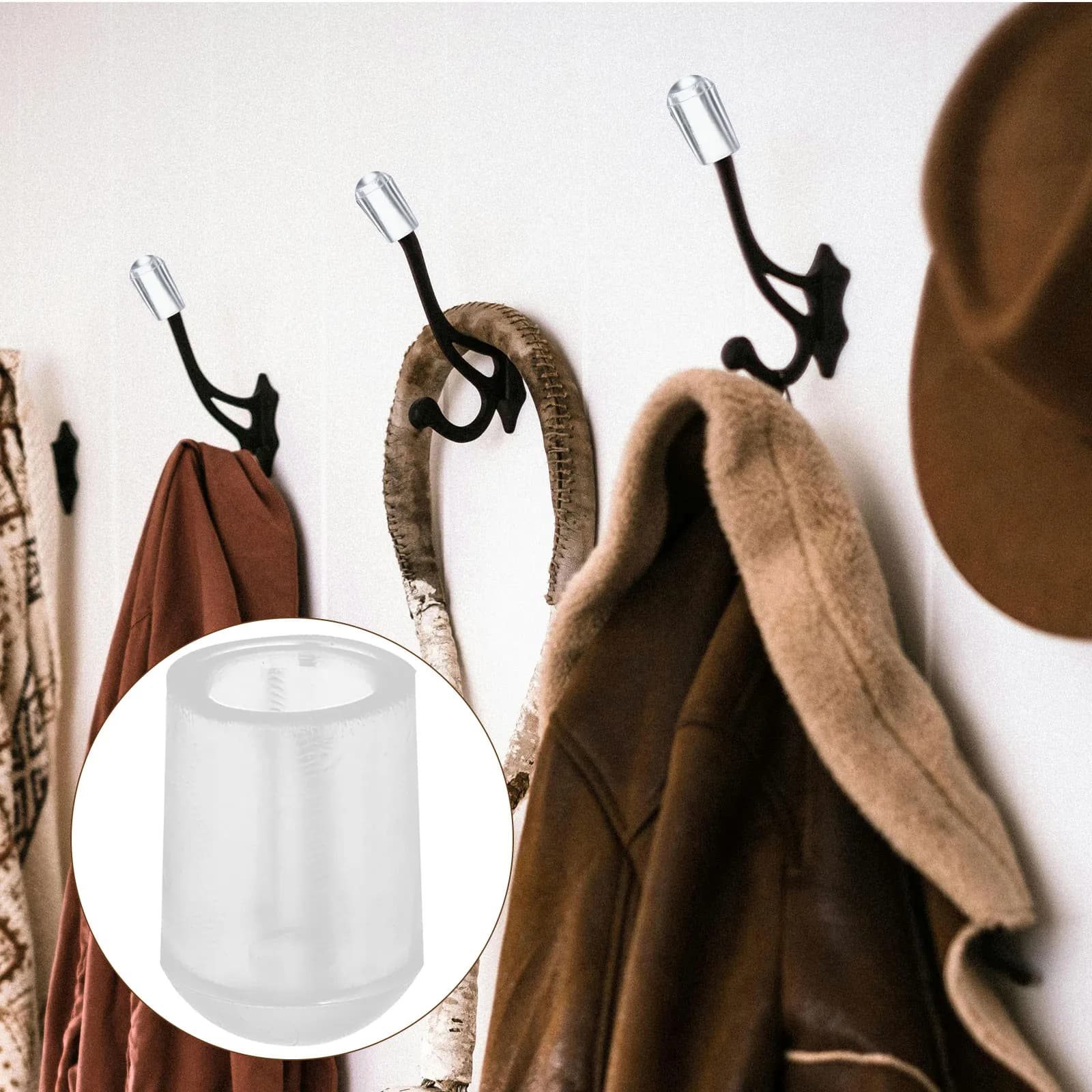 100Pcs Protective Caps PVC End Cover Hanger Hook Tips Clothes Hanger Hooks Safety Covers for Home Office School