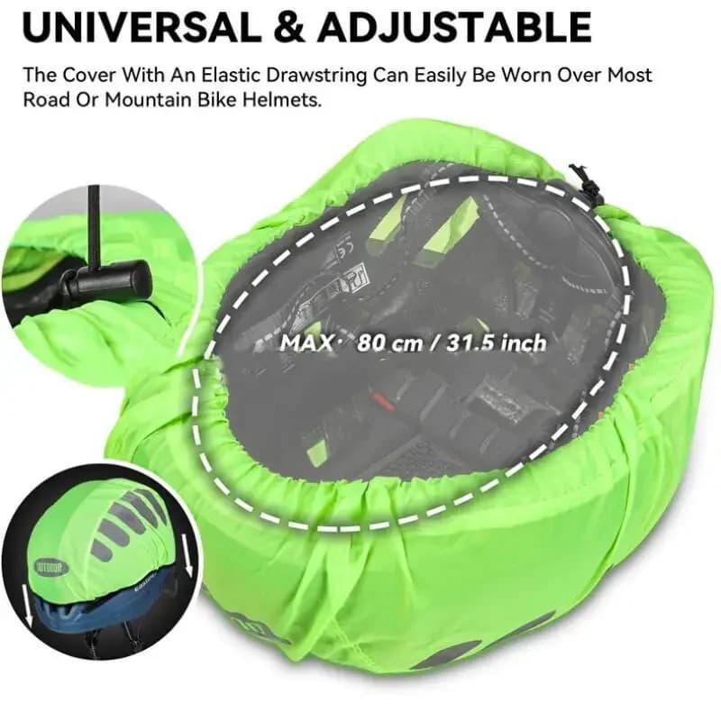 2 pcs waterproof MTB bicycle helmet rain cover for road bike helmet high visibility reflective safety cap cycling equipment