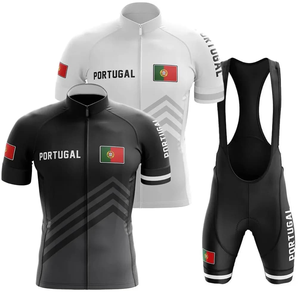 Cycling jersey of the national team Portugal 2024 Set summer cycling clothing road bike shirts suit shorts with bicycle straps MTB Maillot