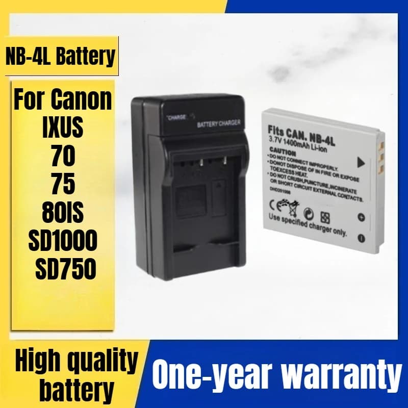 NB4L NB-4L Camera battery + charger for Canon IXUS 70 75 80 IS SD1000 SD750 3,7 V 1400 mAh digital camera
