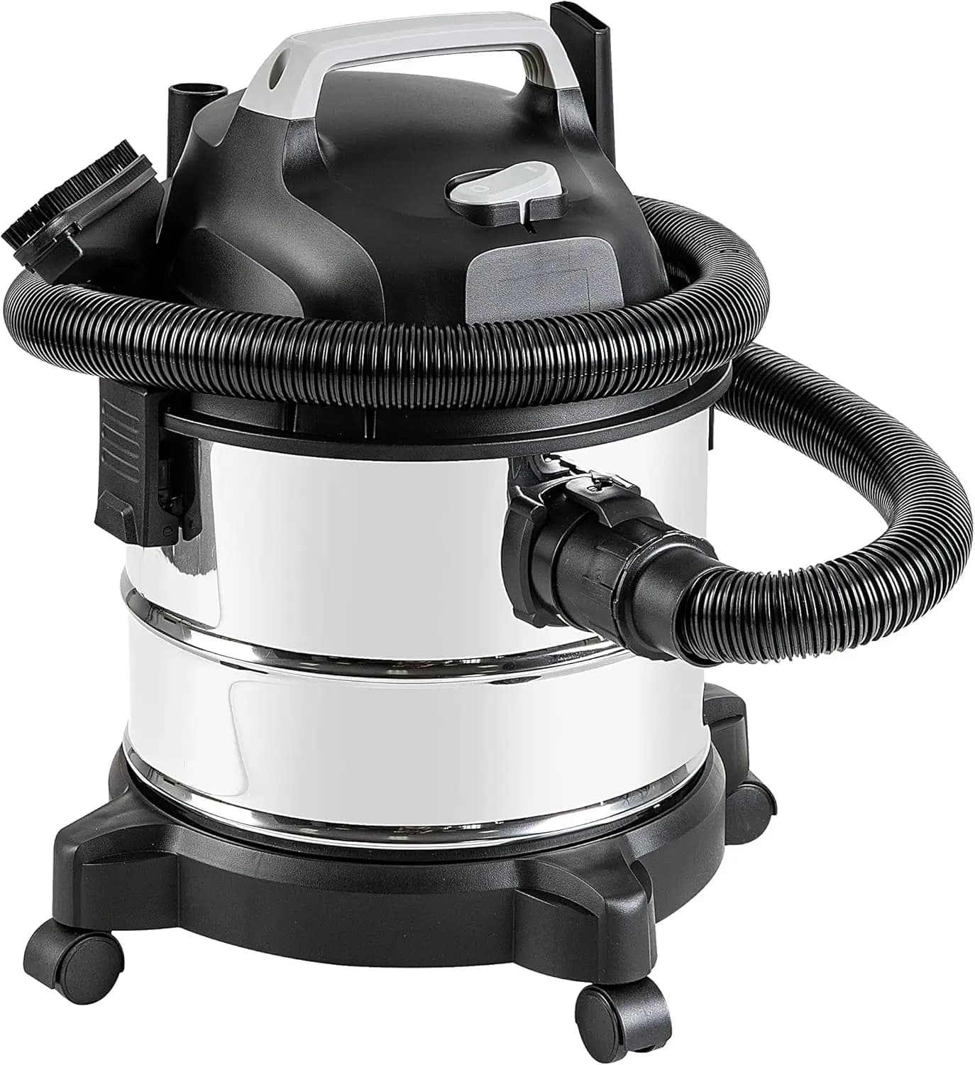 Vacuum Cleaner for 4 Gallons, 3 HP with Stainless Steel Tank, Grey/Black for Domestic and Professional Use