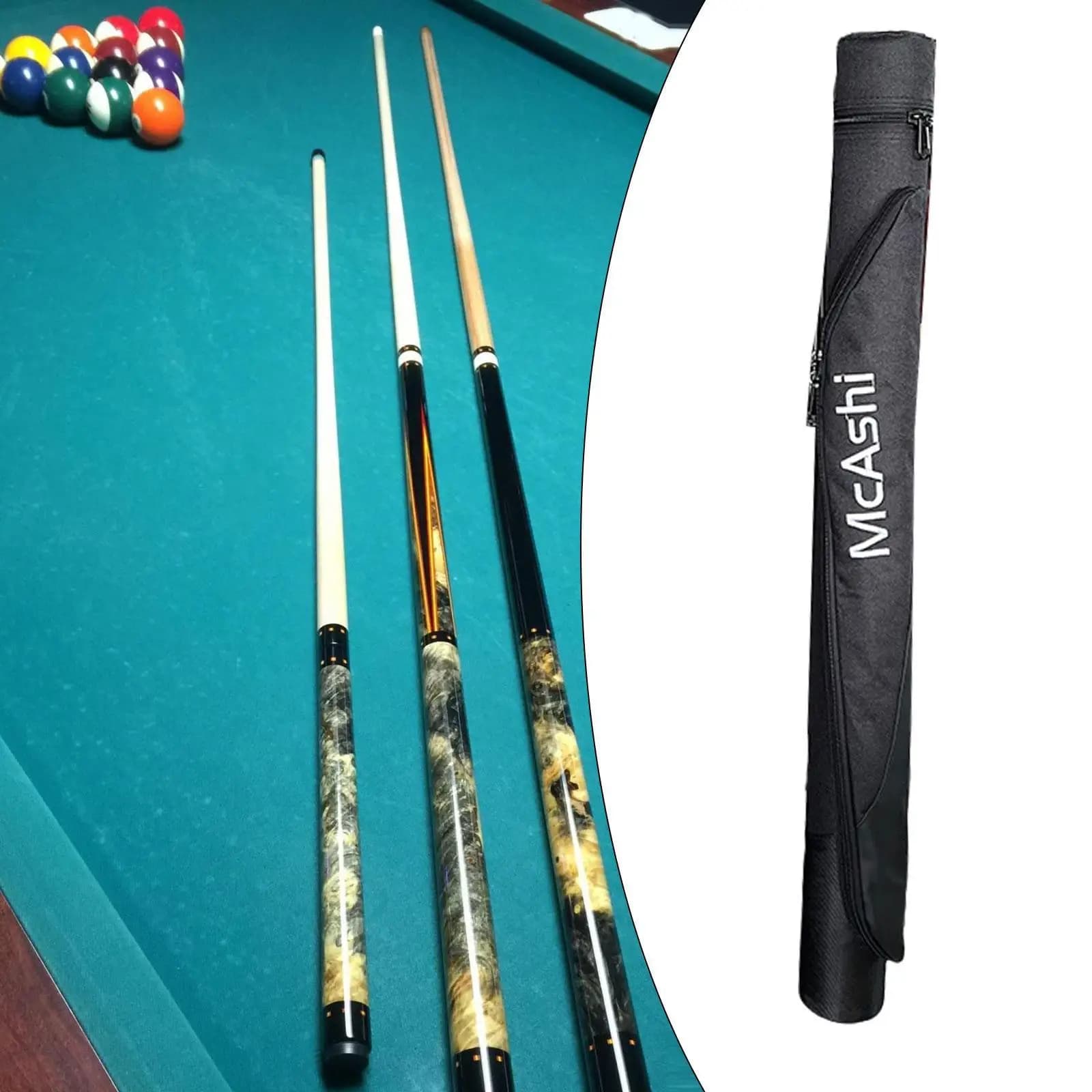 Oxford Cloth Billiard Cue Case Five Hole Pool Cue Bag with Shoulder Strap Professional Billiard Accessories Organizer