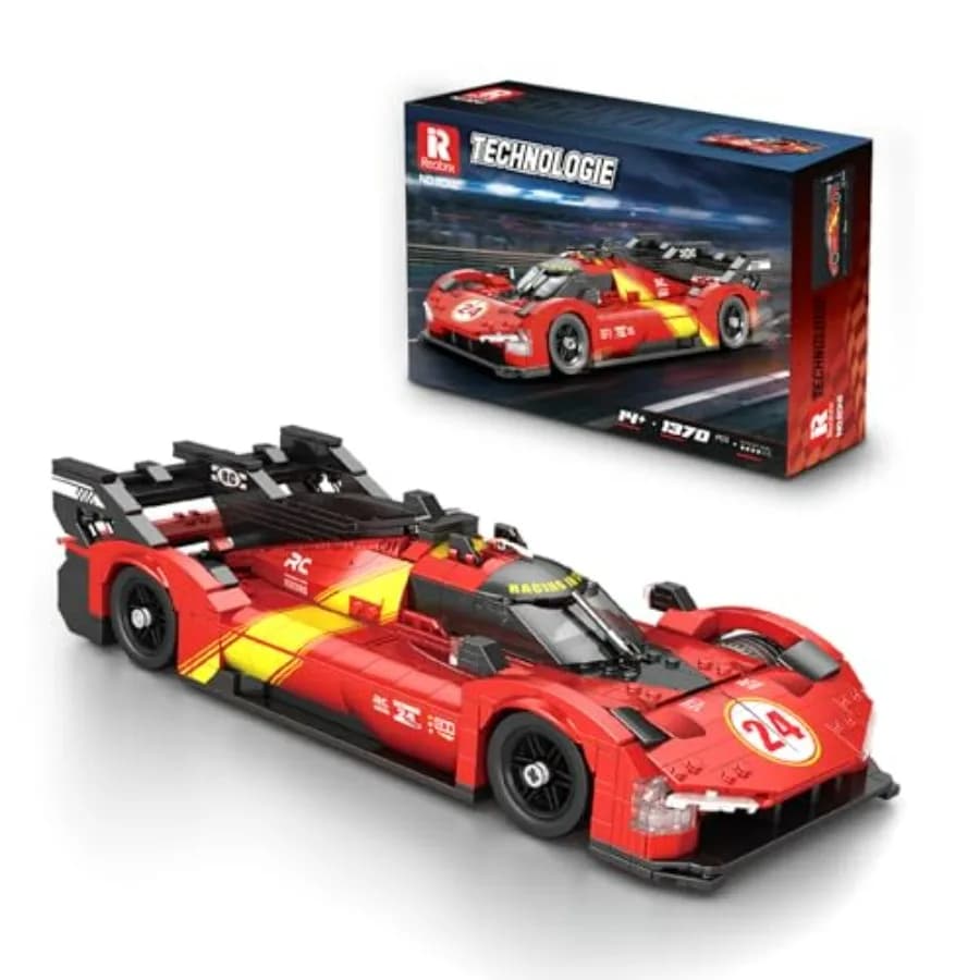 Set di Blocchi da Costruzione Auto da Corsa Le Mans 1:16, 1370 Pezzi, Modellino di Auto Sportiva per Collezionisti Adulti, Esposizione, Casa, Ufficio, Regalo M