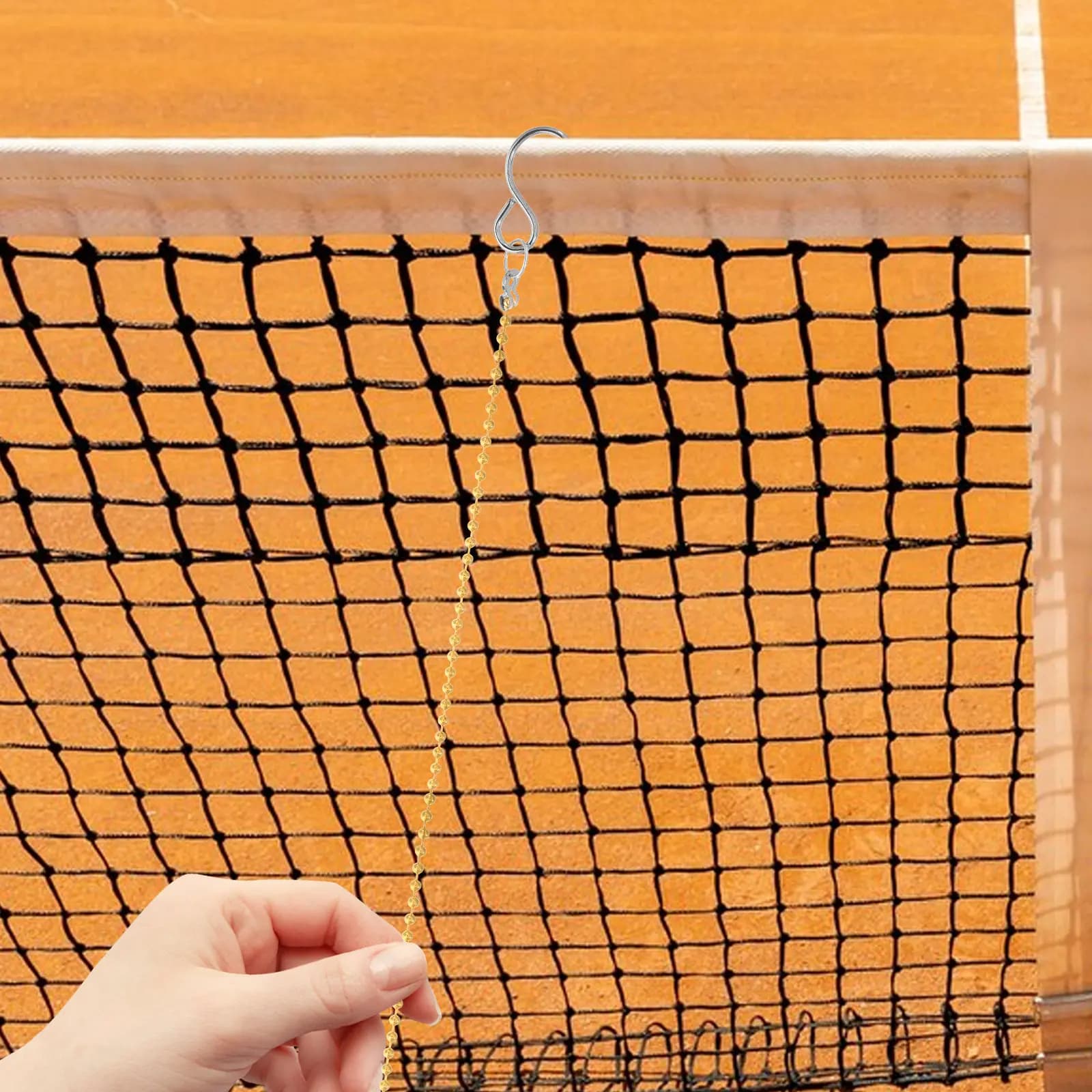 2 Pezzi Strumento di Misurazione Altezza Rete da Pallavolo, Catena di Misurazione per Allenamento, Attrezzatura per Reti