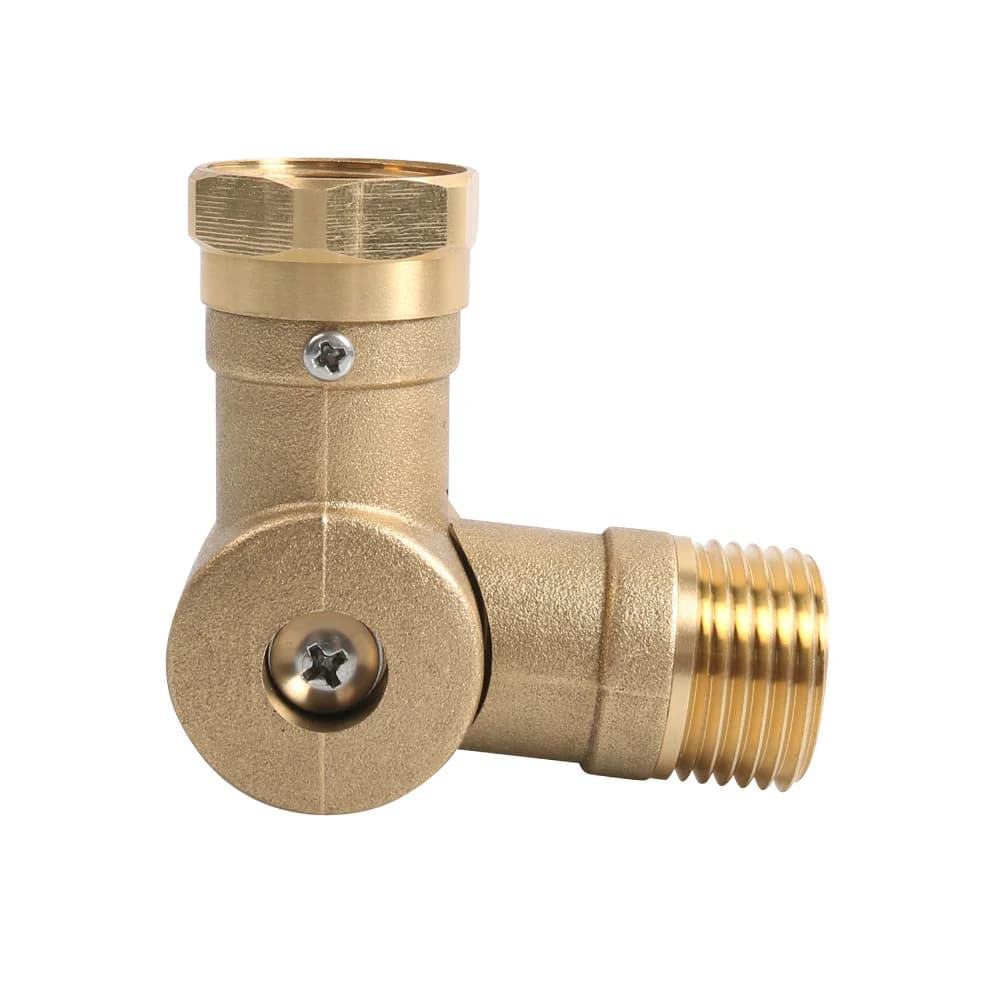 360 ° & 180 ° Adattatore Girevole in Metallo con Filettatura Standard da 3/4" in Ottone Massiccio per Tubo da Giardino, Rubinetto e Camper