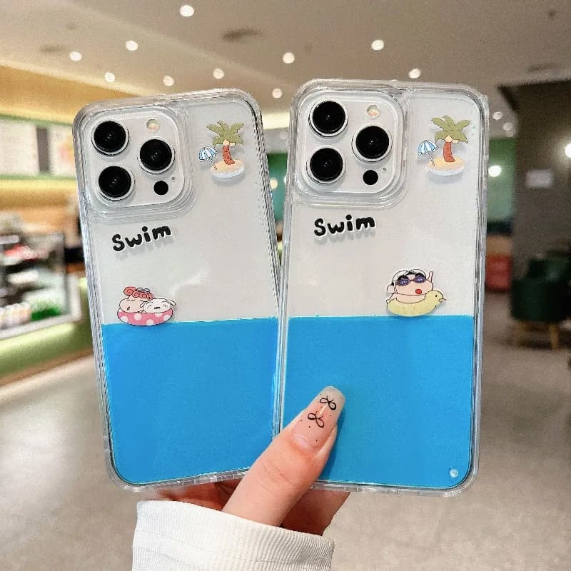 3D Anime Cute Crayon Shin-chan Quicksand Thousand Sunshine Phone Case for IPhone 12 13 14 15 16 17 Pro Max Plus Case Gift