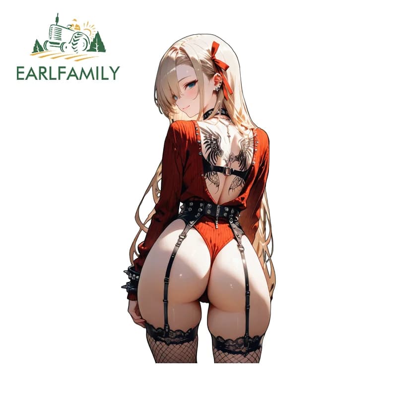 EARLFAMILY Car Stickers and decorations Tattoo Alisa Ilinichina, theme anime, for fishing boxes, bumper decorations and car windows