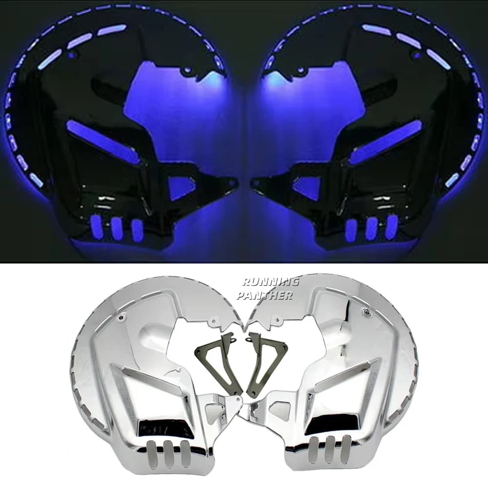 Motorcycle Brake Disc Rotors Covers Blue Red White LED Ring of Fire For Honda Goldwing GL1800 2001-2014 For Honda F6B 2013-2015