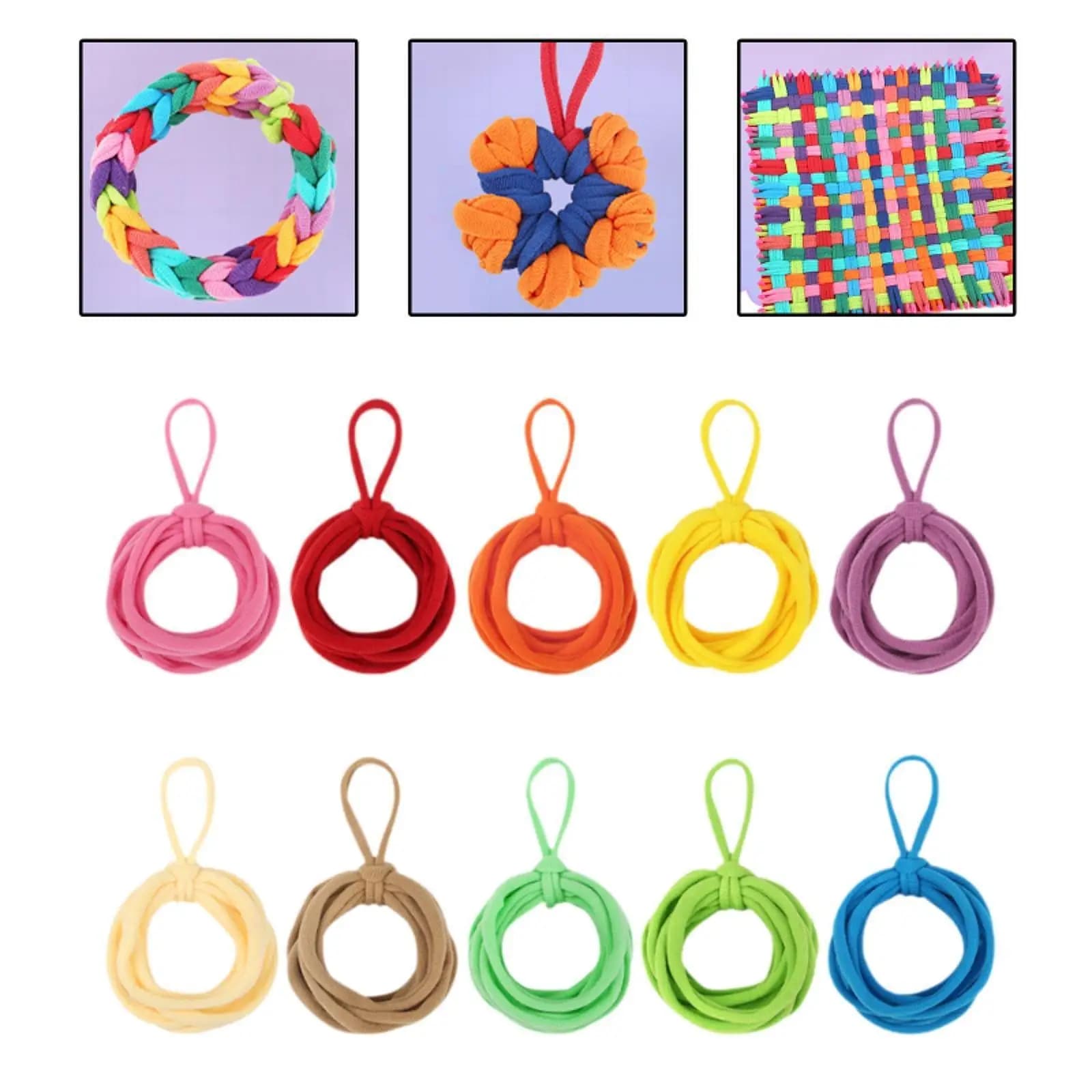 Rainbow Loom Potholder Loops Kit Handcraft Toy Elastic Weaving DIY Crafts for Kids and Adults