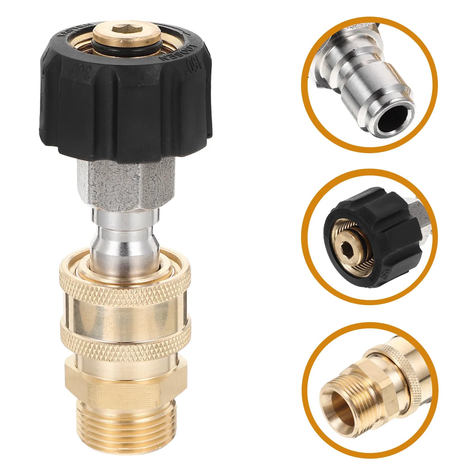 High Pressure Water Gun M22 to 3 8 14mm Pure Copper Sprayer Adapter for Washer Hose Nozzle Car Cleaning Gardening