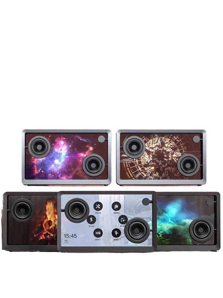 Altoparlante Bluetooth con display di testi trasparenti fluttuanti e sottotitoli, per soggiorno, scrivania, festival, regalo di compleanno