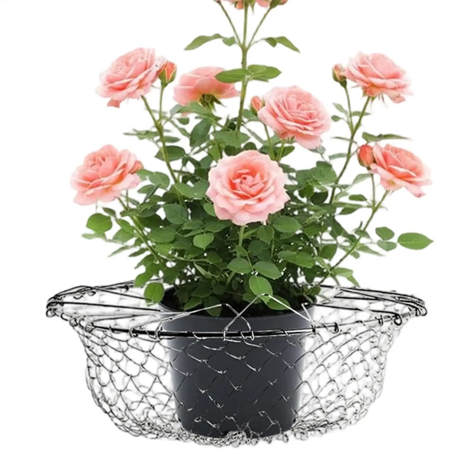 Stainless Steel Planter Inserts for Large Pots Chains Adjustable Planter Fillers Plant Pot Riser for Outdoor Indoor Flower