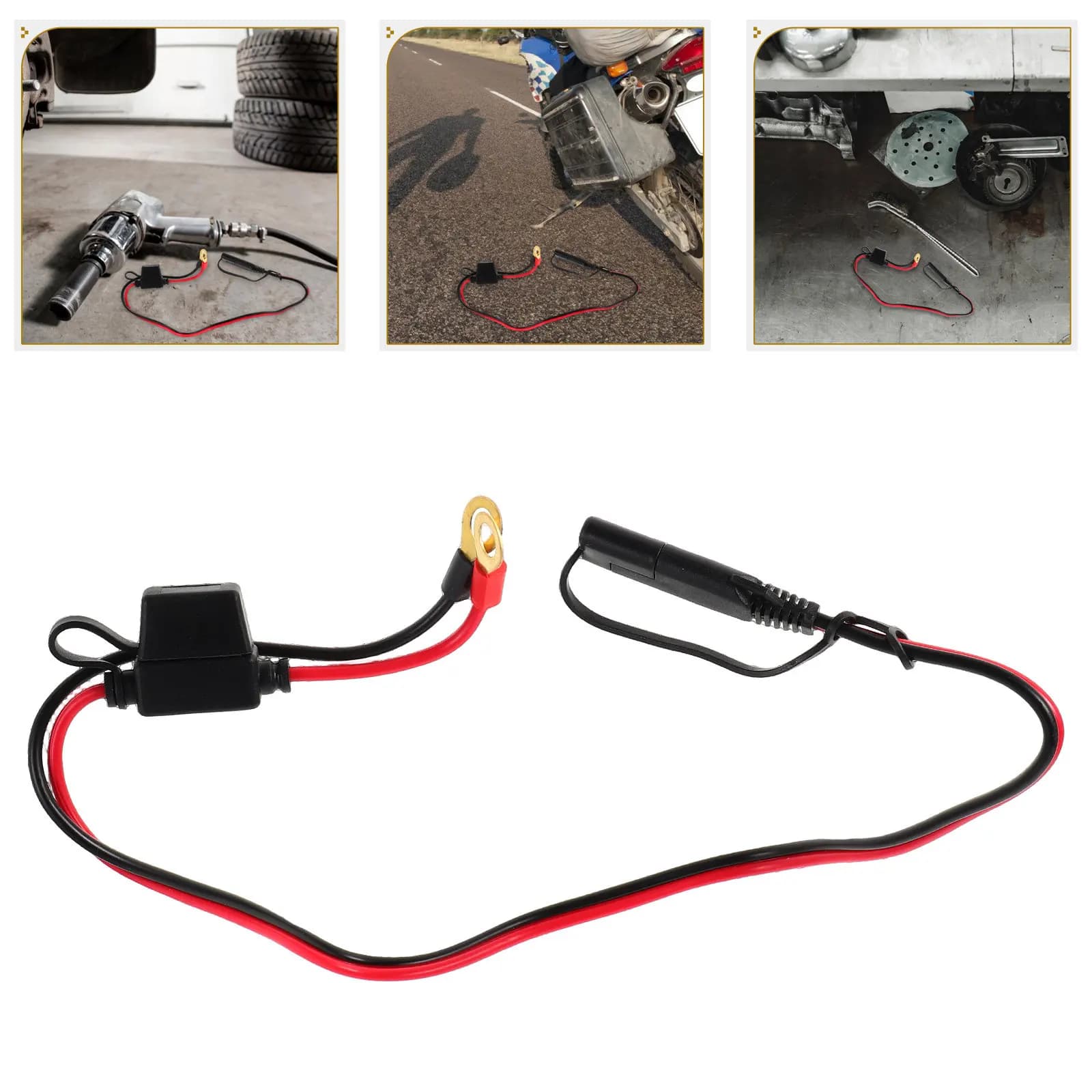 Motorcycle Extension Cord SAE Battery Charger Cable Solar Panels Quick Disconnect Wire Connectors Plastic Stable Charging Female