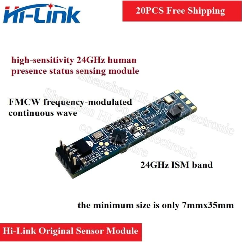10pcs FreeShipping LD2410 LD2410B 24Ghz Human Presence Detector Sensor Millimeter Wave Radar Sensor Module Motion Detection