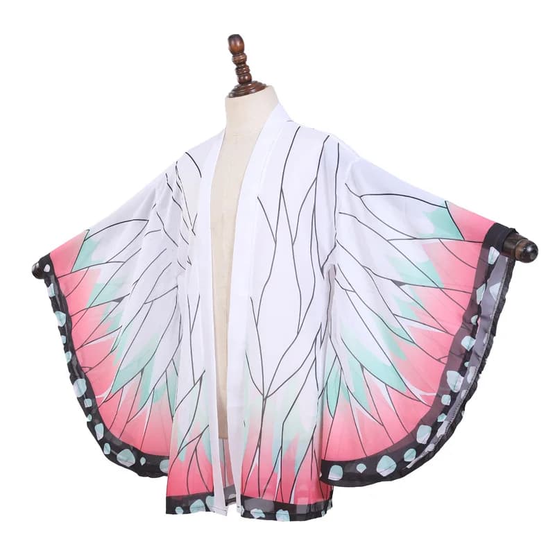Kochou Shinobu Costume Cosplay Beach mantle Woman Kimono Cardigan Mant Seaside Vacation Bikini Butterfly Dress Top Japanese Souls