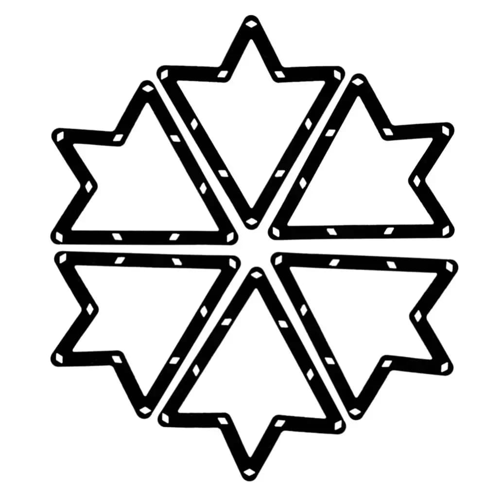 Adesivo Magico Triangolare per Tavolo da Biliardo, Porta Palle Riutilizzabile per 9/10 Palle, Supporto per Stecca da Biliardo