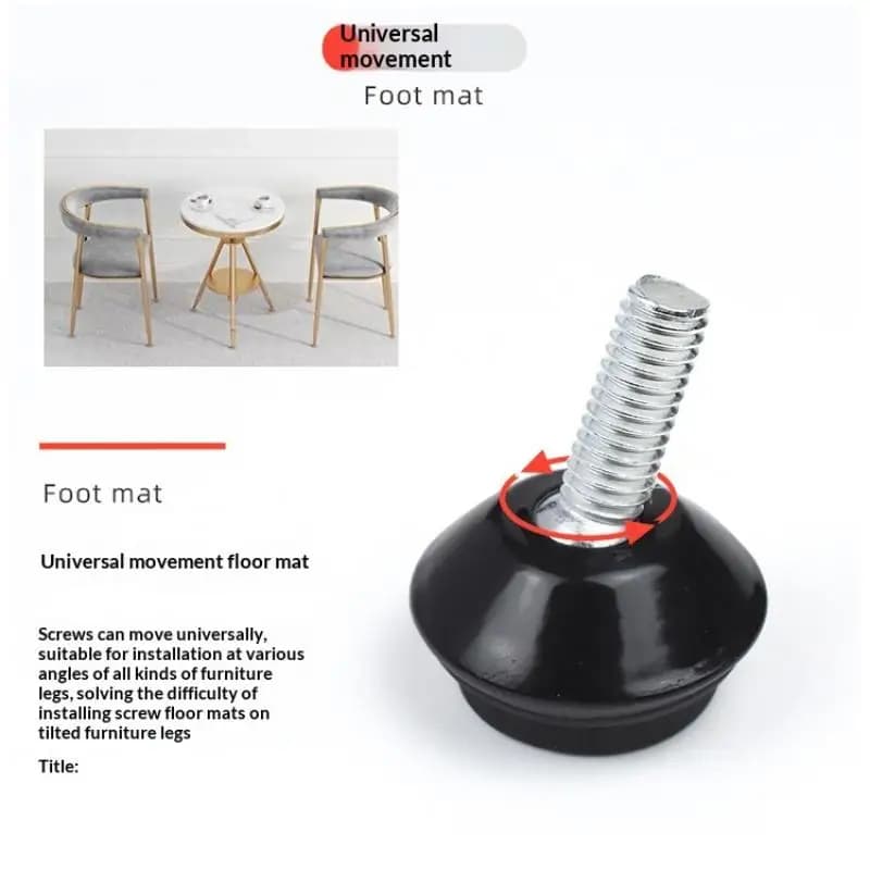 Piedini regolabili portatili (4 pz) M6*15*23MM con viti filettate per livellatori di mobili in metallo, armadi, tavoli, sedie e basi di macchine