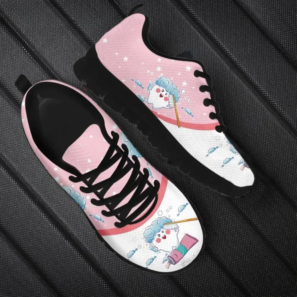 Scarpe da Ginnastica per Donne con Design a Spazzolino, Sneakers Femminili con Cartone Animato, Scarpe da Tennis Morbide per Ragazze