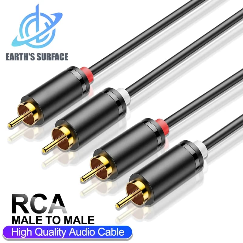HIFI Stereo RCA Cable 2RCA to RCA Audio Cable Male To Male Aux Cables for Home Theater HDTV DVD Loudspeaker Box Power Amplifier