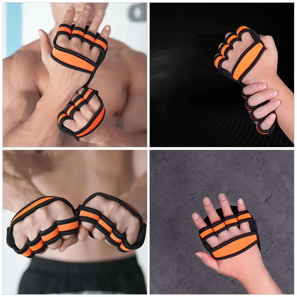 1 pair of portable weight lifting gloves, breathable fitness gloves, anti-slip, for training, hand guards, gym equipment
