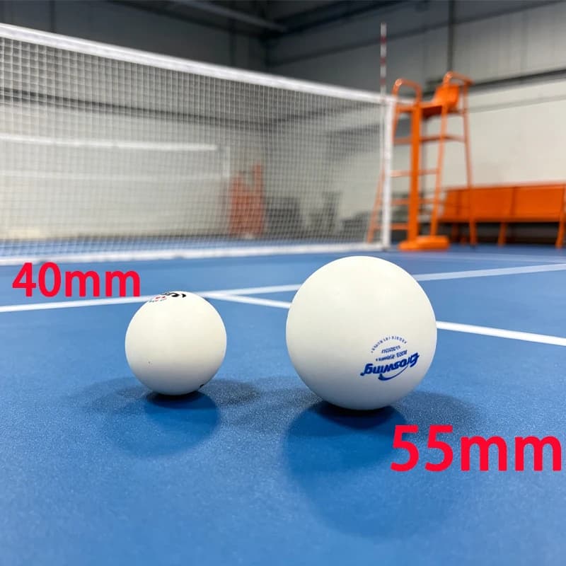Table Tennis Balls 55mm Large-Size High-Bounce New ABS Material Seamed Ping Pong Balls for Seniors' Entertainment and Training