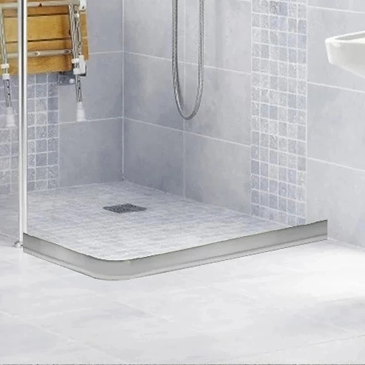ABMI-Silicone Bagno Tappo Acqua Striscia di Ritenzione Dell'acqua Pieghevole Porta Del Bagno Lavatrice Soglia Doccia Diga D'acqua,