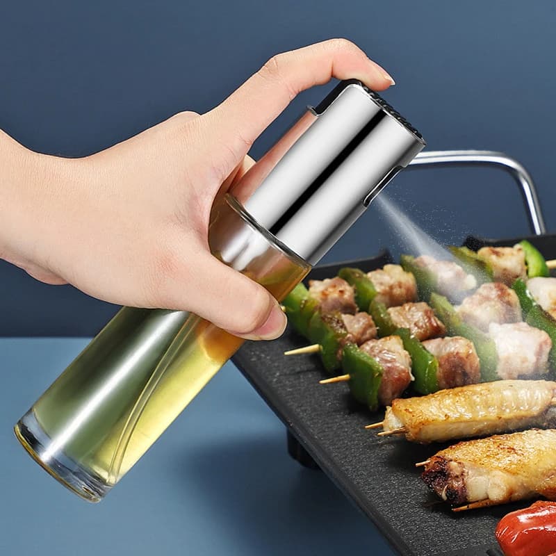 Stainless steel bottle and glass olive oil sprayer Mister for air fryer salad BBQ cooking roasting kitchen oil dispenser