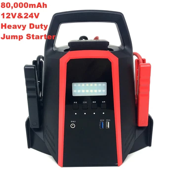 Avviatore di emergenza portatile per auto 12V 24V 86400mAh, box 1600A 17L 750HP power pack