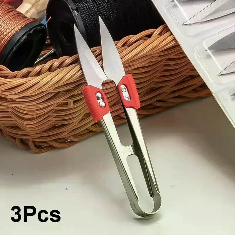 3pcs U Thread Scissors Stainless Steel Yarn Shears Cutting Sewing Scissors Cross Stitch Scissors Embroidery Shears Clippers
