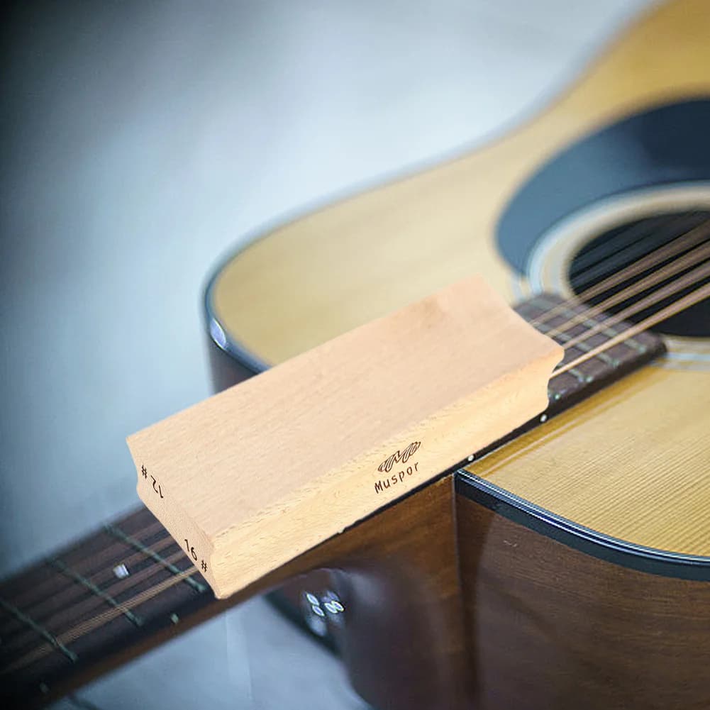 Blocco per Levigatura Chitarra a Doppio Uso, Blocco per Livellamento Tasti con Raggio, Strumento per Livellamento Tasti e Tastiera per Chitarra e Basso