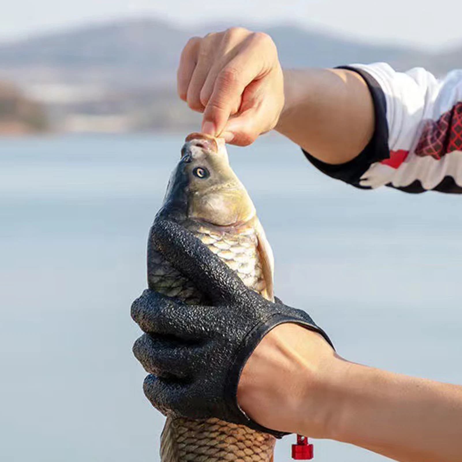 Guanti con impugnatura rivestita Guanti con impugnatura strutturata per la pulizia del pesce con palmo per la pesca, kayak, pagaia, escursionismo, guida