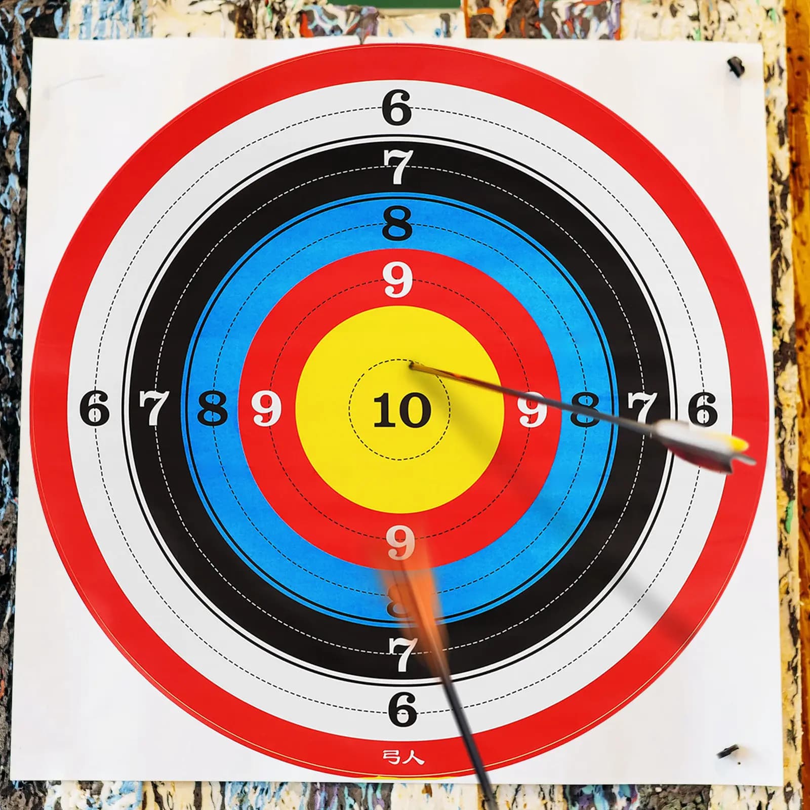 Grandi Adesivi Colorati per Bersagli da Tiro con l'Arco con Ventosa, 40x40cm, Portatili, Autoadesivi, Etichette Sportive per Tiro a Segno